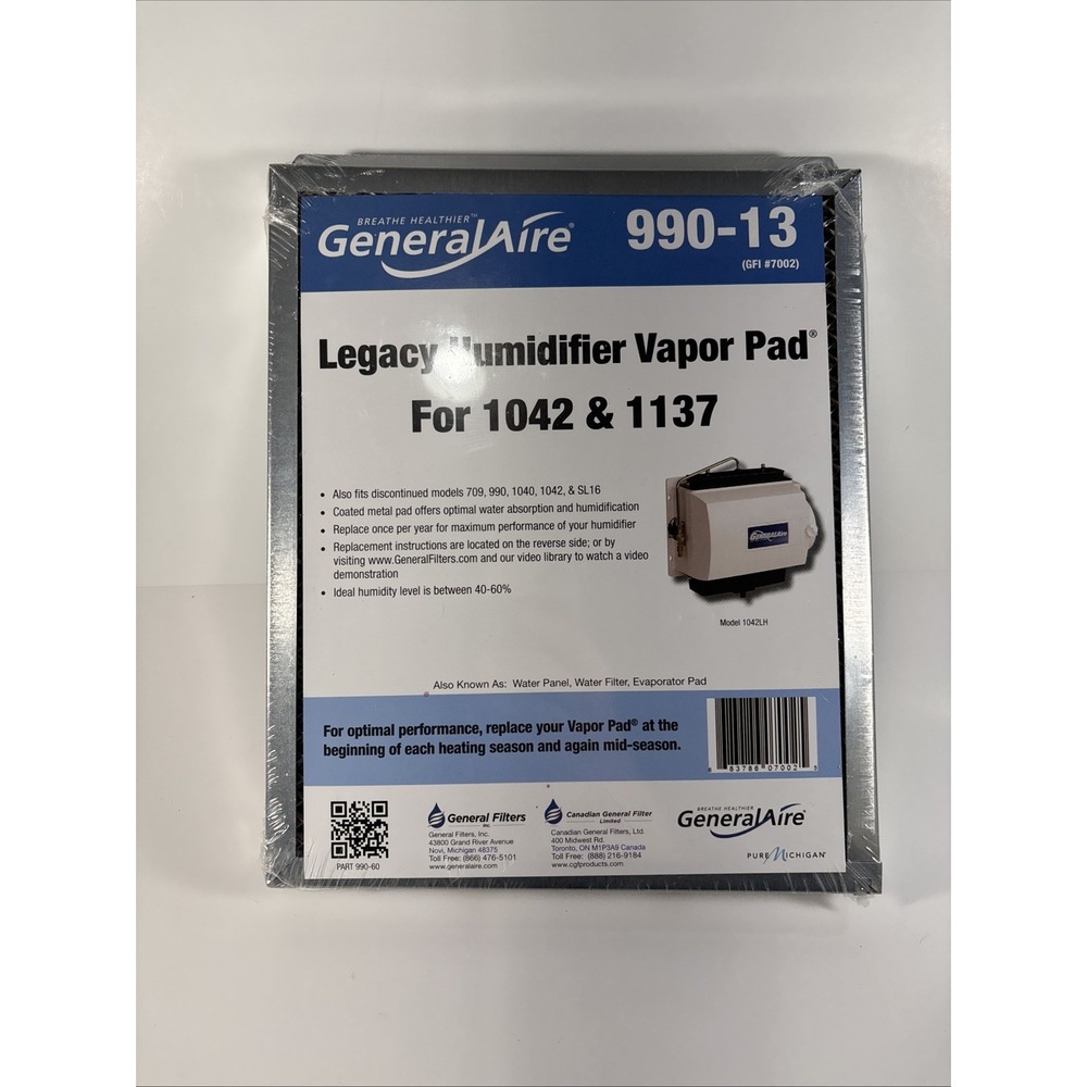 GeneralAire 990-13 Humidifier Water Filter GFI #7002 Compatible with GeneralAire